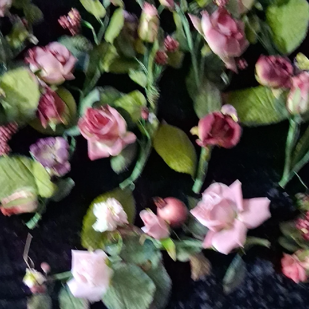 Lot of 12 Pink Rose Floral Garland Strands Faux Flower Wedding Decor 13.5